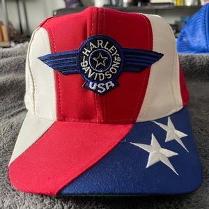 Vintage 90s Harley Davidson USA snap back hat